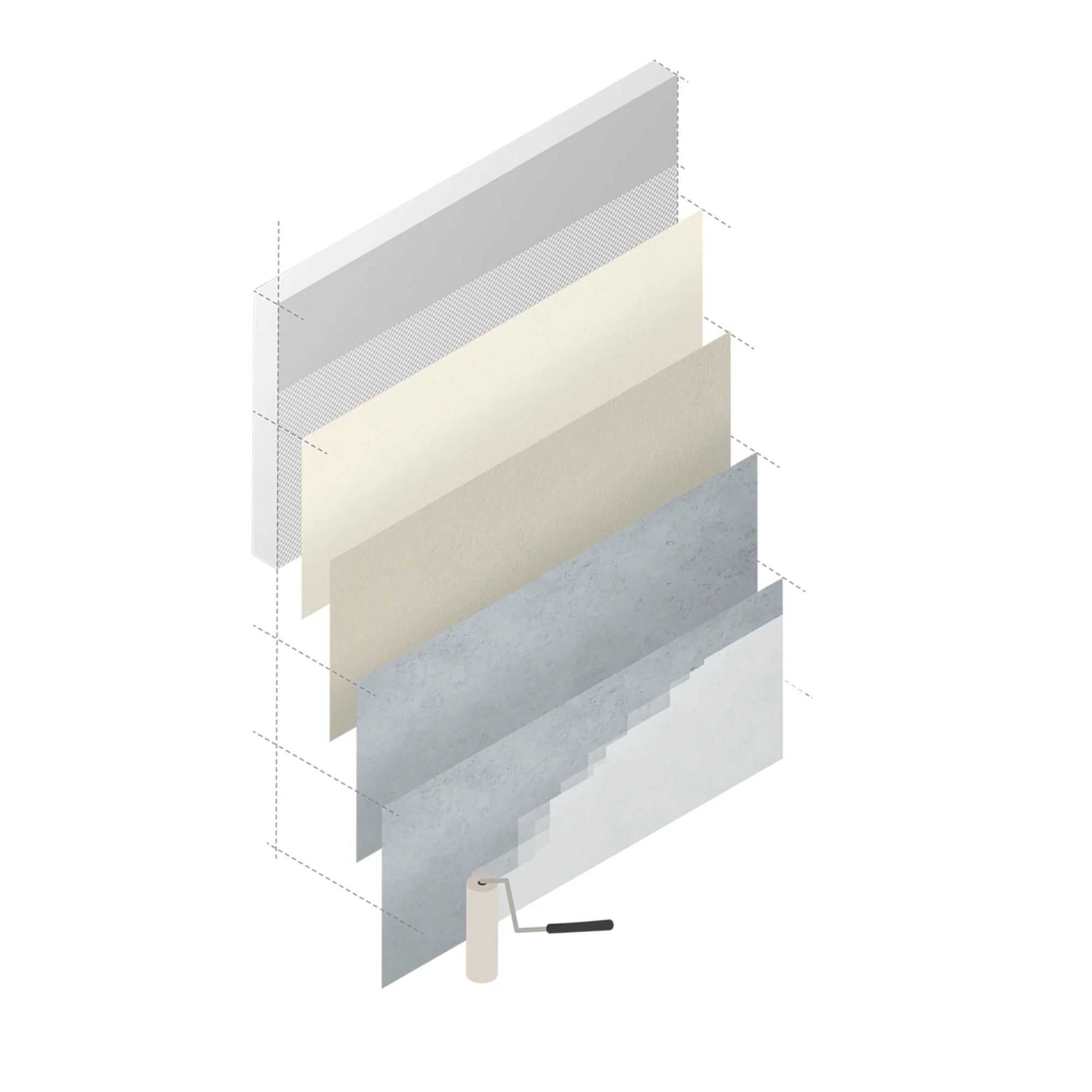 Microcement system diagram