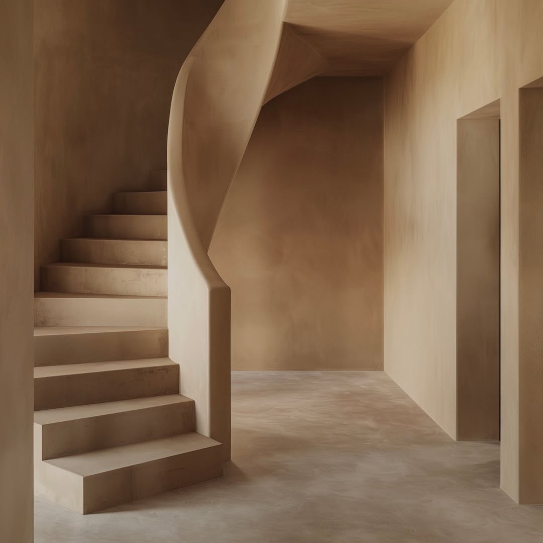 Microcement walls in Brighton home